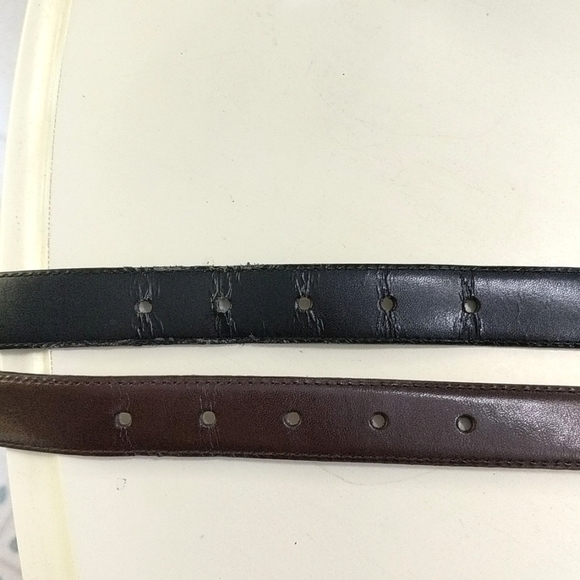 Leather Belt bundle Nine West Black and Mahogany EUC! - Picture 8 of 8